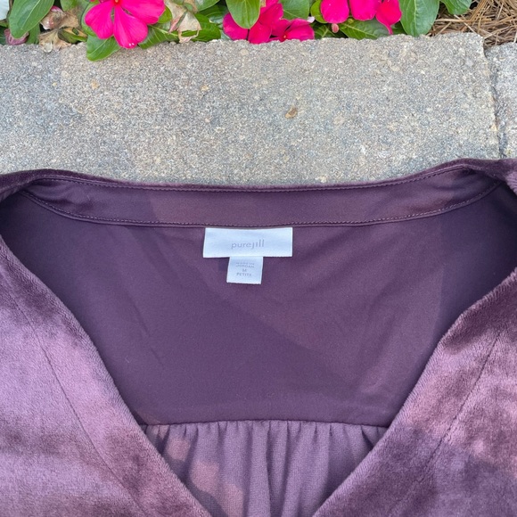 PURE JILL CRUSHED VELOUR DRESS - Picture 7 of 9